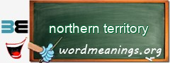 WordMeaning blackboard for northern territory